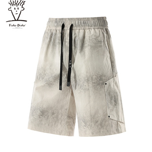 新款 脏脏灰短裤 透气舒适工装 FIDO 宽松运动休闲裤 夏季 短裤 DIDO