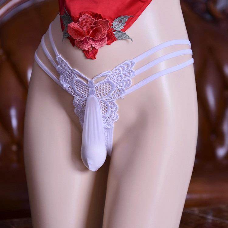 日系性感丁字裤镂空男士带jj套蝴蝶纹一片式蕾丝内裤低腰大码透明,女士内衣/男士内衣/家居服,连裤袜/打底袜,淘宝优惠券,粉丝福利购,淘宝优惠卷