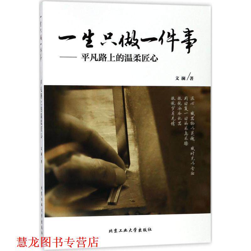 【正版书籍】 一生只做一件事—平凡路上的温柔匠心 文澜 北京工业大学出版社