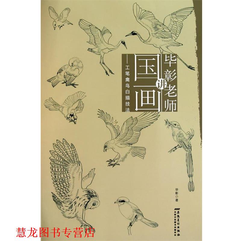 【正版书籍】 毕彰老师讲国画 工笔禽鸟白描技法 毕彰　著 安徽美术出版社