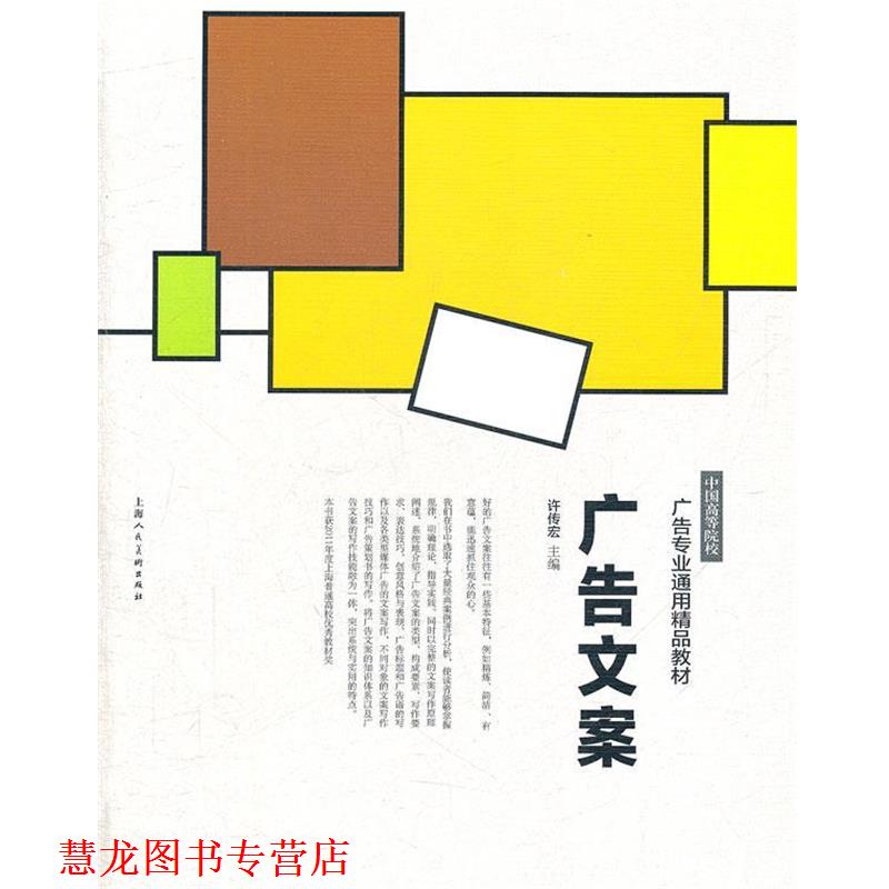 【正版书籍】 广告文案---中国高等院校广告专业通用精品教材 许传宏　主编 上海人民美术出版社