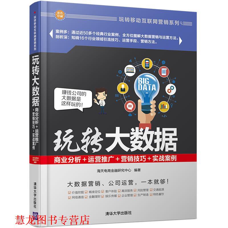 【正版书籍】 玩转大数据:商业分析+运营推广+营销技巧+实战案例 海天电商金融研究中心 清华大学出版社