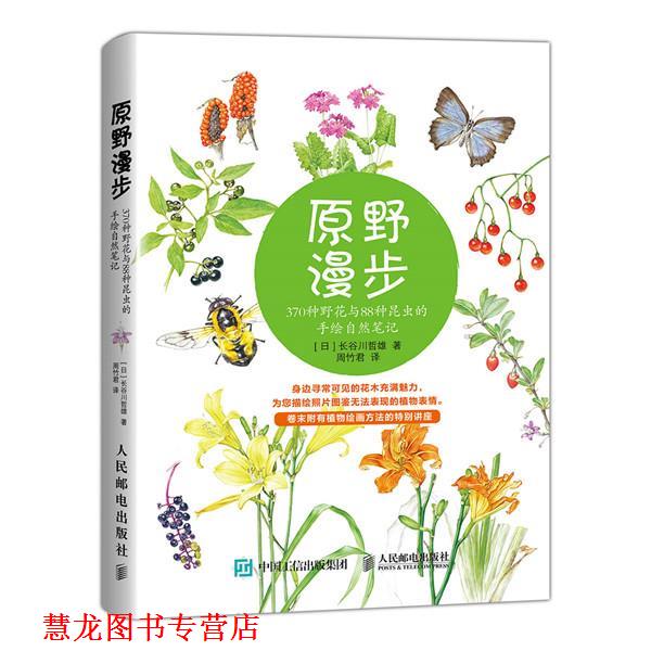 【正版书籍】 原野漫步 370种野花与88种昆虫的手绘自然笔记 长谷川哲雄 人民邮电出版社
