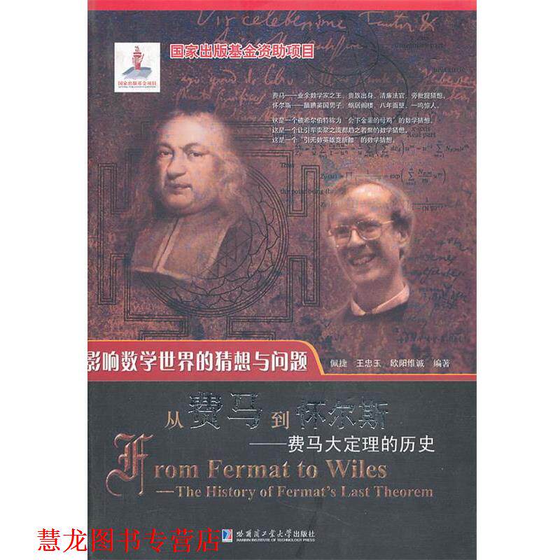 【正版书籍】 从费马到怀尔斯—费马大定理的历史 佩捷 等编著 哈尔滨工业大学出版社