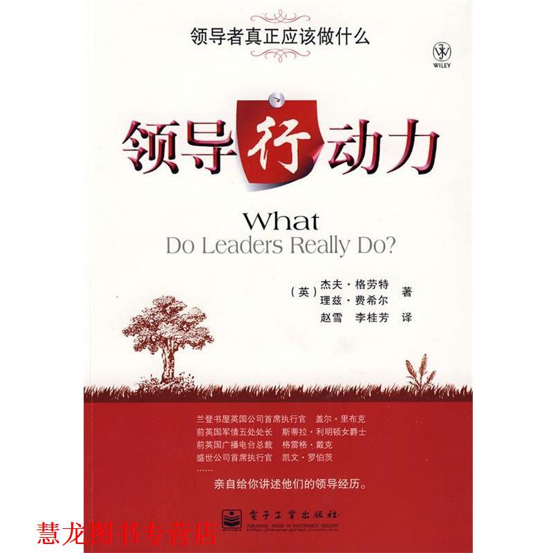【正版书籍】 领导行动力—真正应该做什么 （英）格劳特,（英）费希布　著,赵雪,李桂芳　译 电子工业出版社