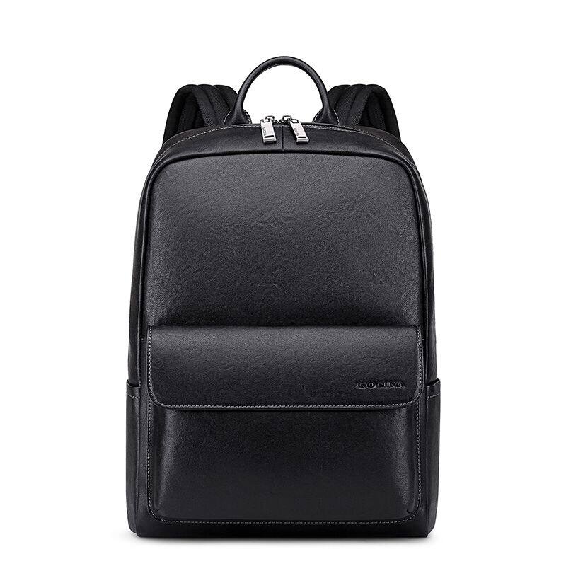 gocina库奇世家品牌真皮双肩包头层牛皮男士商务休闲电脑背包