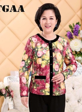 大码中老年圆领羽绒内胆女士修身保暖羽绒服内衣秋冬季长袖妈妈装