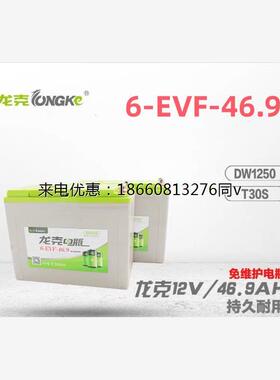 龙克蓄电池6-EVF-46.9ah电动汽车小火车洗地机扫地车巡逻车包邮