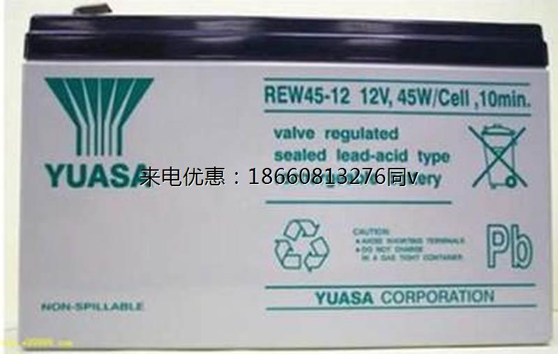 汤浅蓄电池REW45-12 YUASA汤浅12V45W电梯配件、精密仪器正品质保