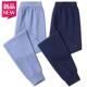 棉毛线裤 男秋裤 宽松中老年男衬裤 大码 100%纯棉全棉高腰保暖裤