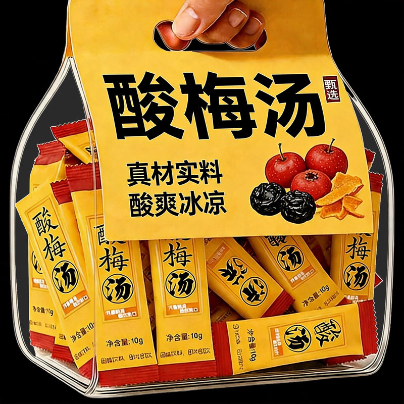 酸梅汤老北京桂花酸梅汤颗粒酸梅晶浓缩泡水喝的酸梅汁乌梅汁速溶