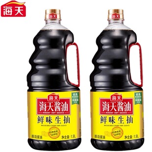 海天鲜味生抽1.9L酱油大桶装家用炒菜凉拌菜酿造美味鲜火锅点蘸汁