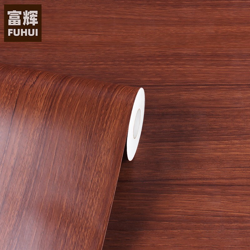 加厚木纹墙纸自粘大卷仿木壁纸衣柜门防水家具翻新贴纸1.22*50米