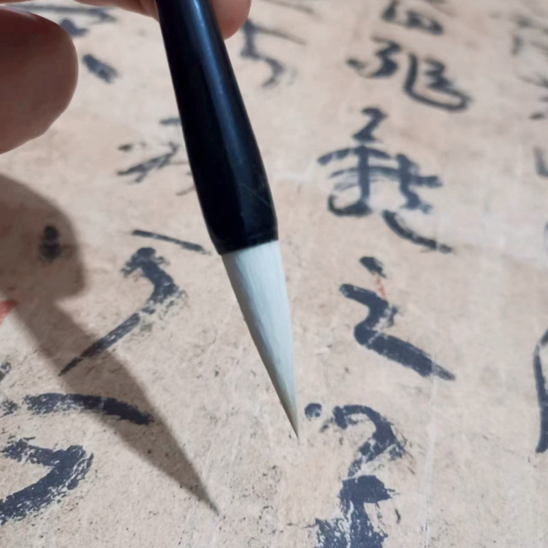 精品纯羊毫细光锋国画牡丹中楷颜真卿欧楷行书小篆隶高档毛笔套装