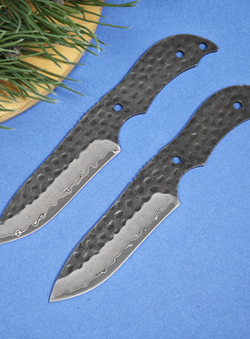 全新67层大马士革夹10CR15一体钢直刀胚外贸出口货家用锋利水果刀