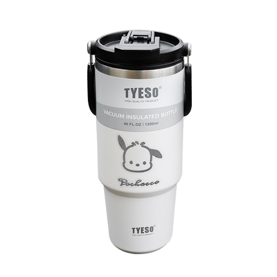 tyeso大容量保温杯手提双饮口