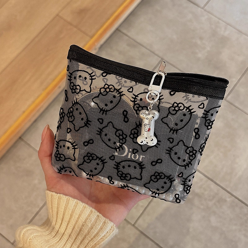 可爱化妆包外出便携旅行收纳小包2025新款化妆品收纳包网纱化妆袋,收纳整理,化妆包,淘宝优惠券,粉丝福利购,淘宝优惠卷