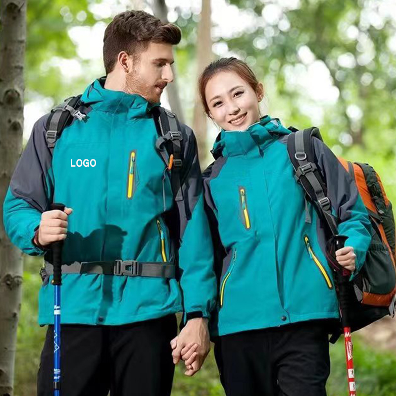 冲锋衣定制印logo男女工装外套