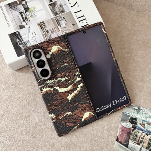 碳纤维海浪纹适用于三星ZFold7折叠屏手机壳Galaxyzfold6超薄新款W26前框后盖w25亲肤后壳SamsungW23独特zf4