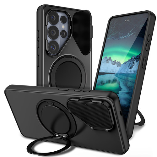 360旋转磁吸支架适用于三星s26ultra手机壳A57镜头翻盖24推窗samsungS26+新款s25plus全包Edge防摔A17全包a07
