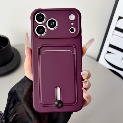 适用于苹果18Promax卡包手机壳一体推拉iPhone18pro新款专用后保护套1314软硅胶1516plus全包防摔17PM收纳槽