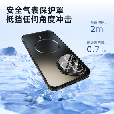 蜂窝散热适用于荣耀400Pro手机壳自带镜头膜honor400磁吸保护套400Pro炫光磨砂2025新款外壳400高级感男女por