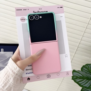 多巴胺渐变磨砂适用于三星GalaxyZFlip7fe手机壳折叠屏新款 zflip7保护套FE亲肤zflip6全包防摔5轻奢硬外壳