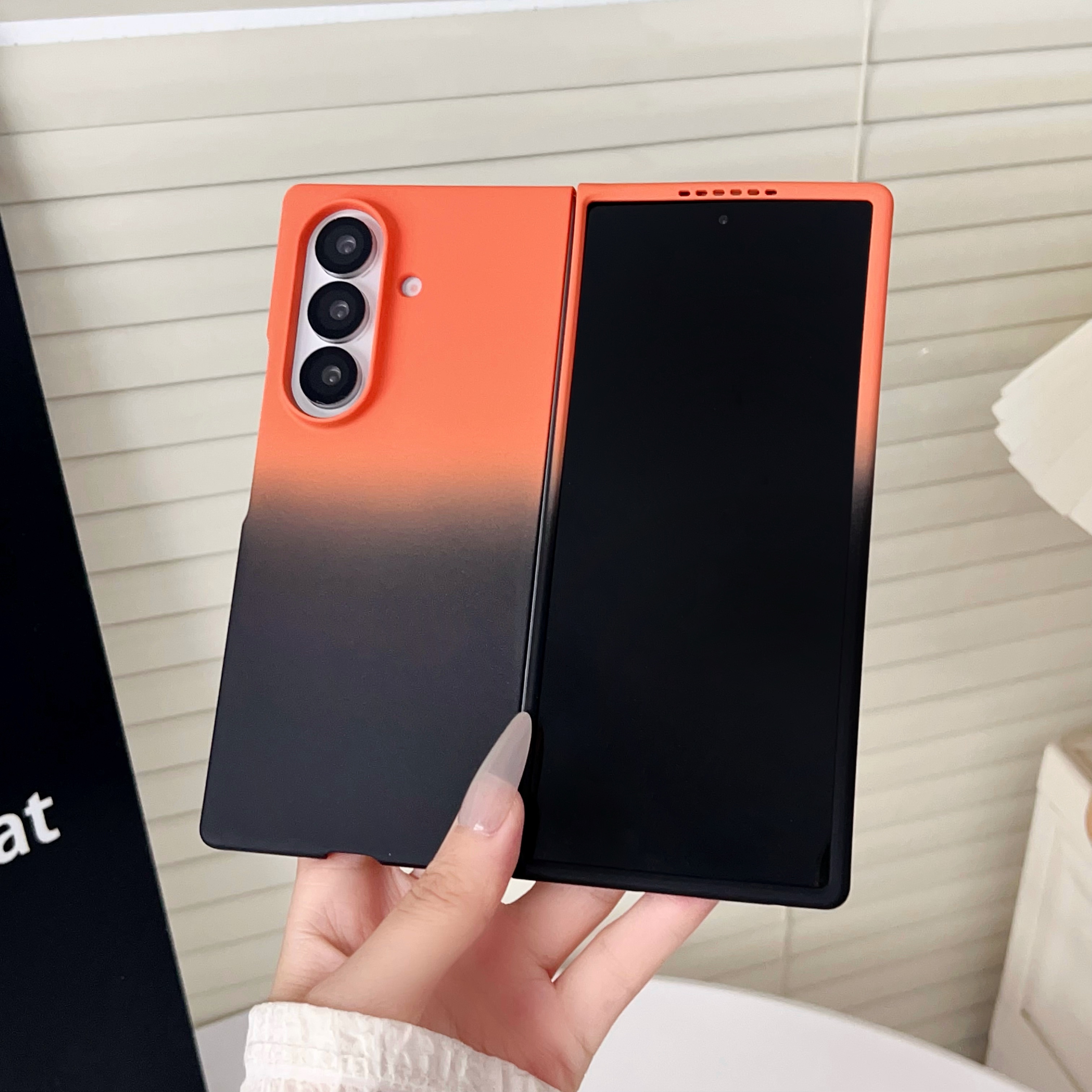 多巴胺渐变磨砂适用于三星GalaxyZFold7手机壳折叠屏新款zfold7保护套亲肤zfold6全包防摔男女5/4轻奢硬3外壳