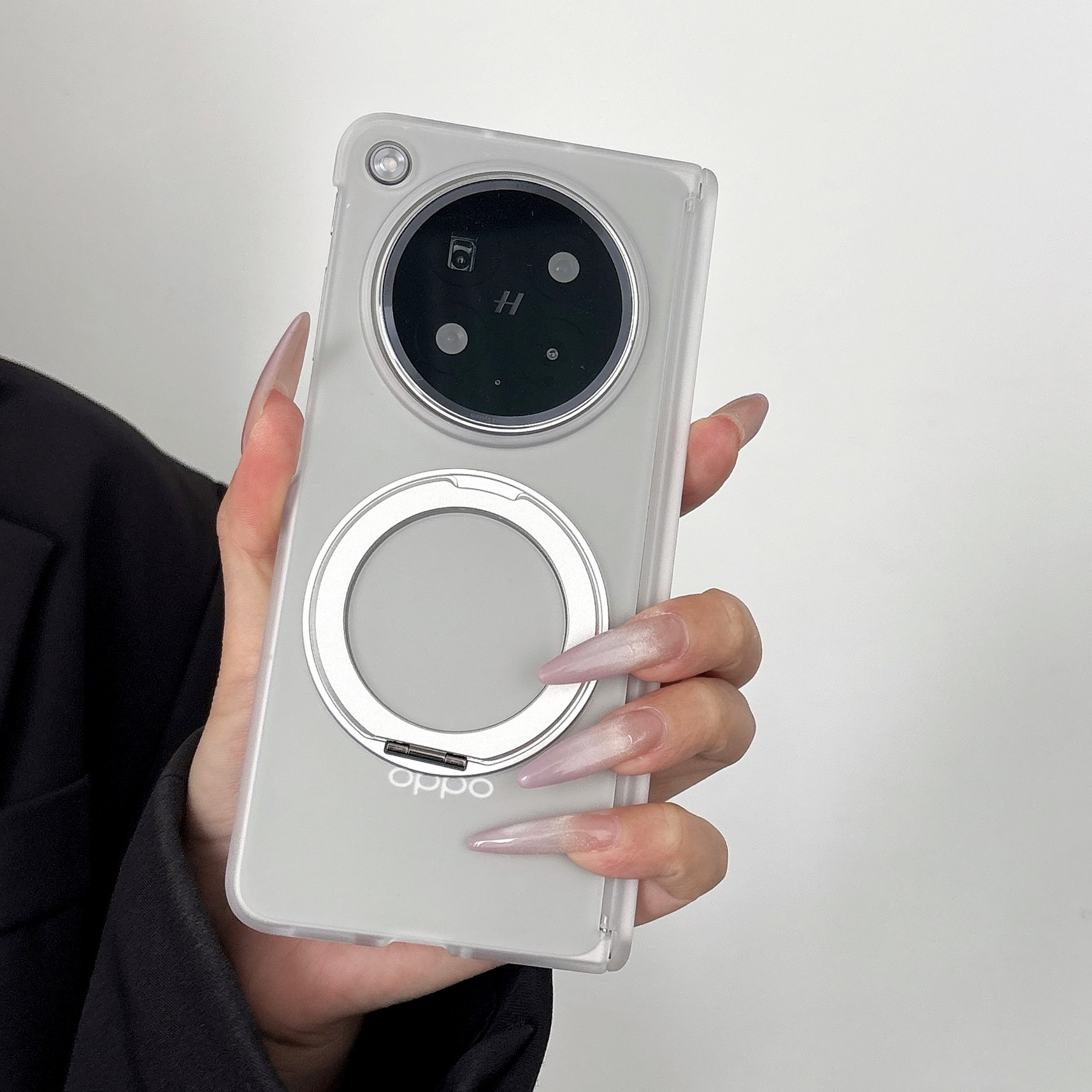 冰雾双中轴适用于OPPOFindN6折叠屏手机壳360一体旋转磁吸支架find5专用后壳FINDN3典藏版肤感N5防摔高级感n6