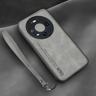 轻奢羊巴皮适用华为Mate80ProMax手机壳mete80 内置铁片Air保护套mt60车载70支架50e帆布20外壳40防摔30epro