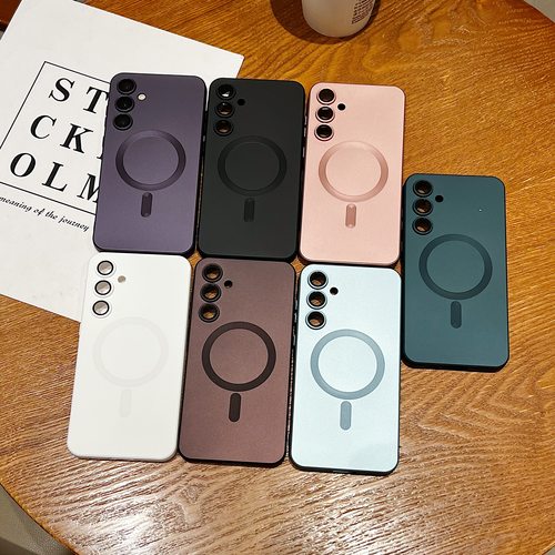 Magsafa磁吸充电适用三星A56手机壳自带镜头膜s25ultra专用S25Edge金属漆硅胶软壳5G36/34/26/25/24/16/15/14