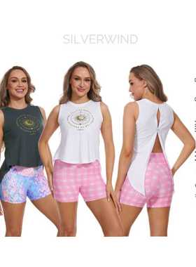 Silverwind Dynamic不规则下摆健身运动瑜伽纯色T恤背心上衣女