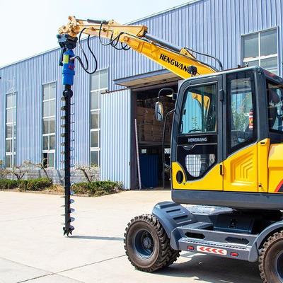 太阳能光伏打桩机 房基屋地多功60502度旋转履带能小型改螺挖旋钻