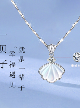 一辈子项链女999足银轻奢小众锁骨链送闺蜜老婆女友情人节520礼物