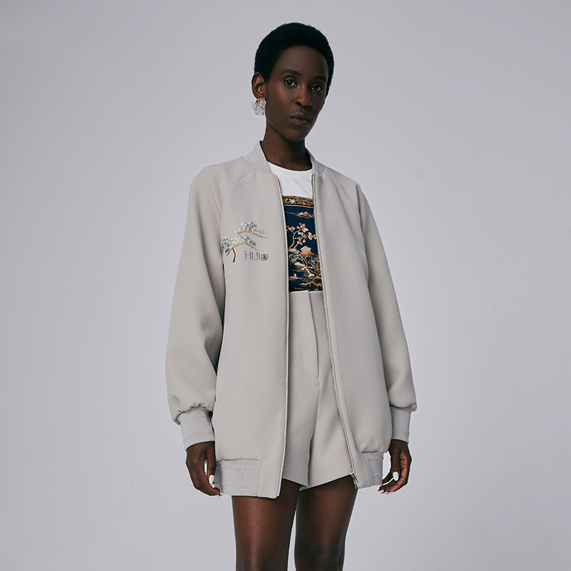 HUI卉进口SPH月桂树棒球衫外套