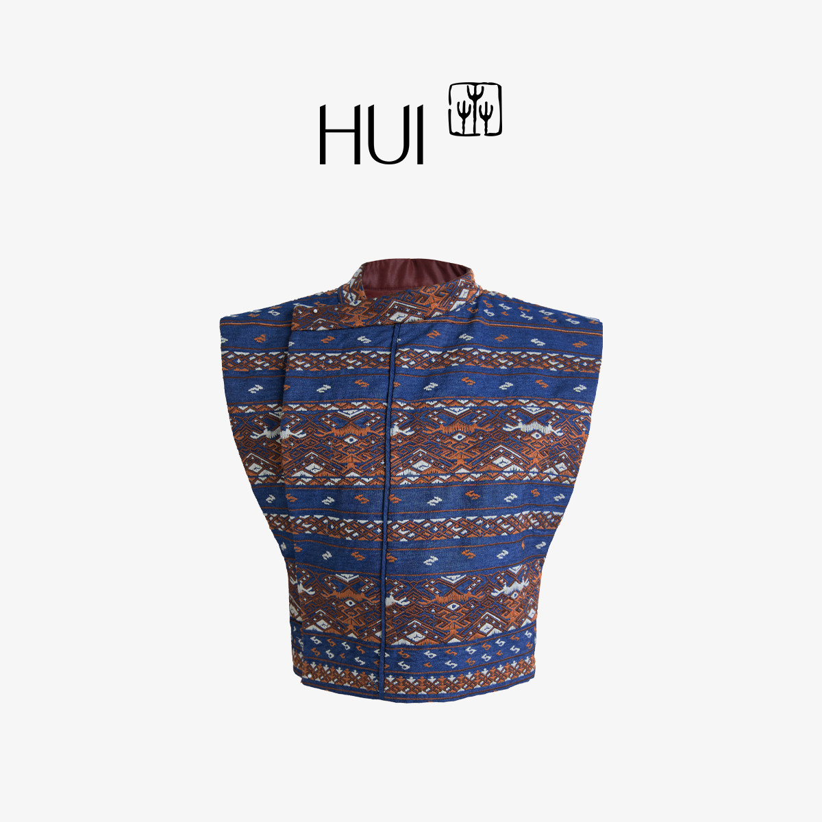 HUI卉博主同款米兰时装周秀款羲和刺绣双面穿马甲