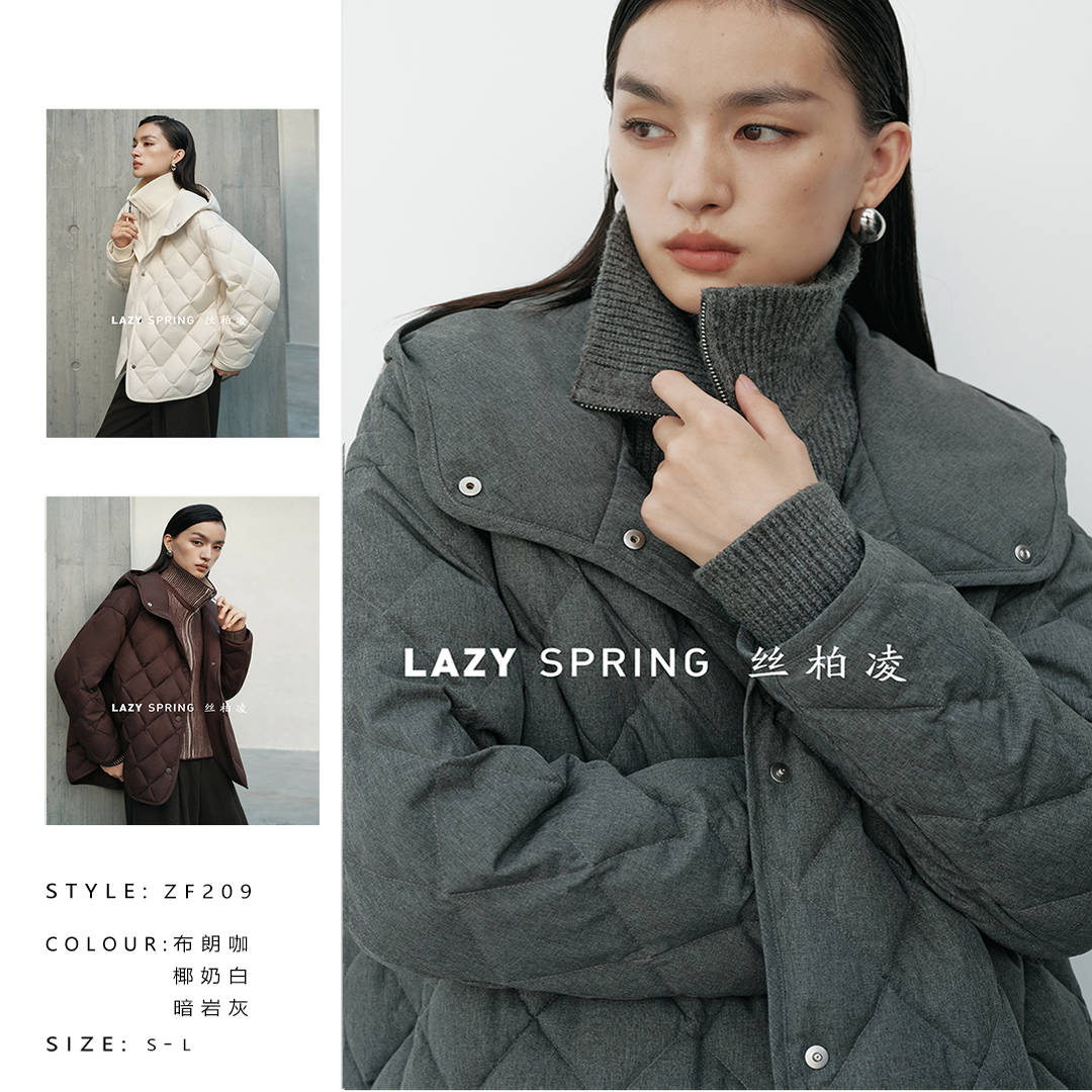 【 邢康莉甄选】休闲连帽夹克鹅绒服ZF209