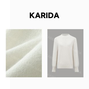 新法式 灯笼袖 纽扣装 珂芮达 毛衫 冬装 饰全羊毛针织衫 优雅佳人