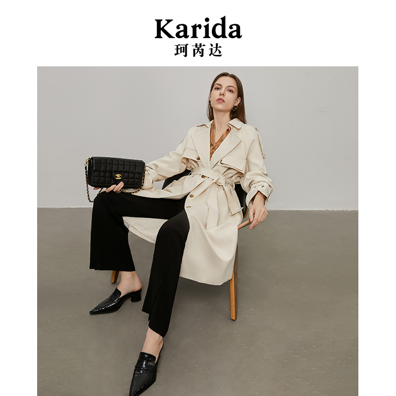 长款风衣Karida/珂芮达极简