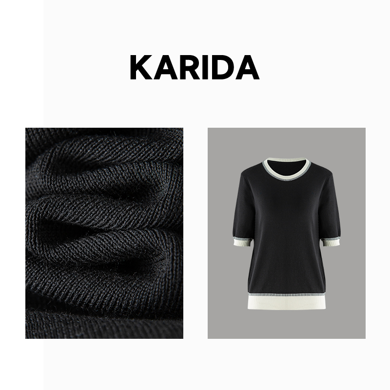 Karida珂芮达圆领套头针织衫