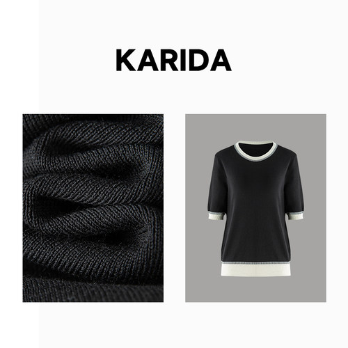 Karida珂芮达圆领套头针织衫