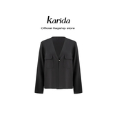 云初 春秋新款 简约减龄100%桑蚕丝西服外套韩版 珂芮达 气质西装