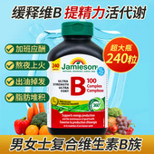 加拿大健美生维生素b族促进代谢长效释缓型B100复合片240粒保健品