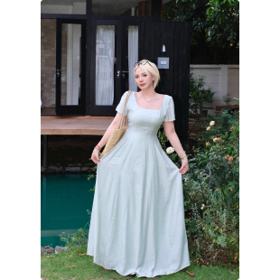 连衣裙浪漫仙女气质显瘦收腰长裙小清新裙子 法式 糯米子 宁夏