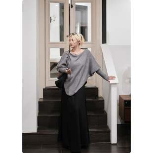 糯米子 加绒半身裙女秋冬气质百搭宽松显瘦松紧腰a字裙子 遛弯裙