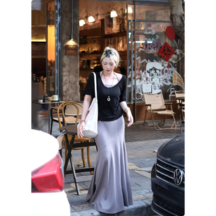 裙子 拼接不规则包臀半身裙纯欲风辣妹修身 糯米子 舒缓半身裙