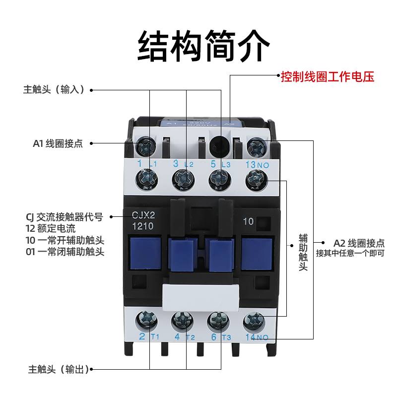 CJX2交流接触器-0910 1210 1810 2510 3210 单相220V三相380V常开 五金/工具 低压接触器 原图主图