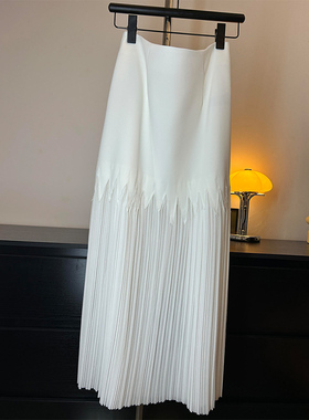 今年流行爆款小个子高腰显瘦裙子气质白色伯克利a字半身裙女春季