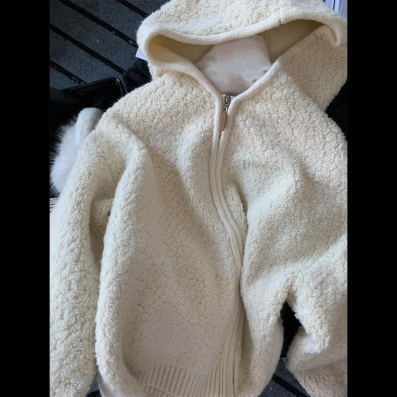 CHAO级推荐！软乎乎加厚绵羊毛圈圈羊羔绒连帽拉链毛衣女冬季外套,女装/女士精品,常规大码外套,淘宝优惠券,粉丝福利购,淘宝优惠卷