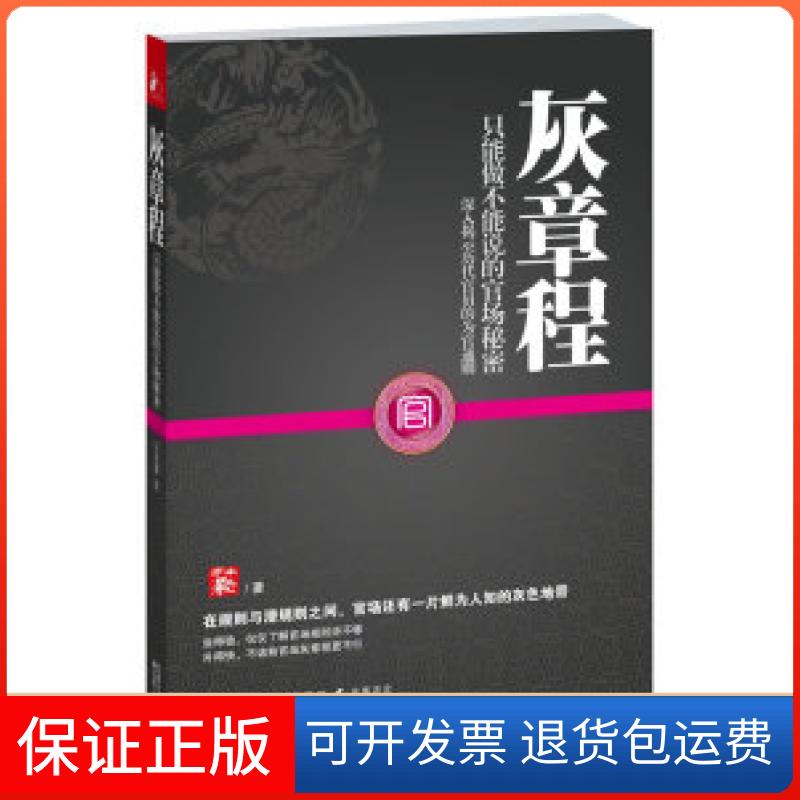 【保正版】灰章程-只能做不能说的官场秘密宗承灏江苏人民出版社9787214071453